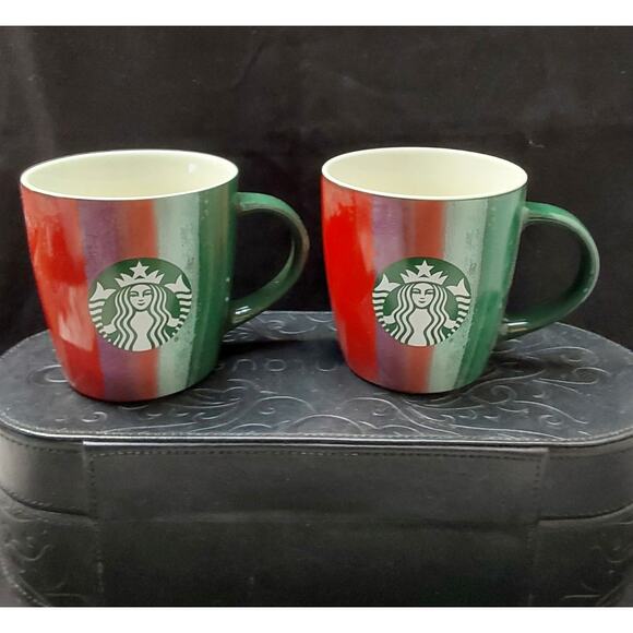 2 Starbucks Coffee Beverage Cups 12 fl oz from 2021 Tri color - Picture 1 of 3